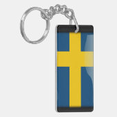 スウェーデンは旗を磨きました キーホルダー (正面左)