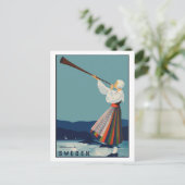 スウェーデンへようこそ、ヴィンテージ トラベル ポストカード (スタンド正面)