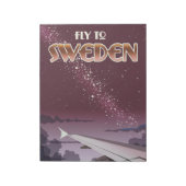 スウェーデンへ飛ぶ ノートパッド (回転)