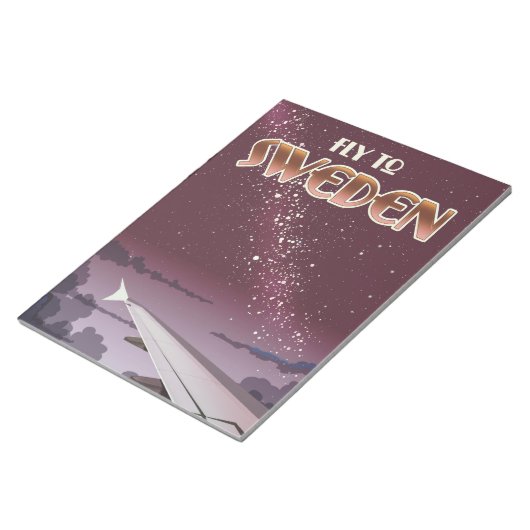 スウェーデンへ飛ぶ ノートパッド (アングル)