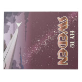 スウェーデンへ飛ぶ ノートパッド (正面)