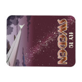 スウェーデンへ飛ぶ マグネット (横)