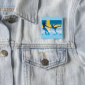 スウェーデンアイススケートで滑るデュオシルエット 缶バッジ (インサイチュ)