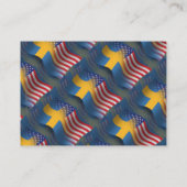 スウェーデンアメリカの振る旗 名刺 (裏面)