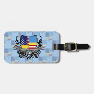 スウェーデンアメリカの盾の旗 ラゲッジタグ