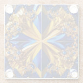 スウェーデンカラーのガラスコースター ガラスコースター (裏面)