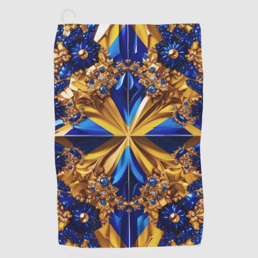 スウェーデンカラーのゴルフタオル ゴルフタオル (正面)