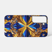 スウェーデンカラーのサムスンギャラクシーS22ケース SAMSUNG GALAXYケース (裏面横)