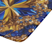 スウェーデンカラーの小さなガラス板 カッティングボード (角)