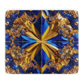 スウェーデンカラーの小さなガラス板 カッティングボード (正面)