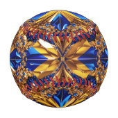 スウェーデンカラーの愛国野球 野球ボール (裏面)