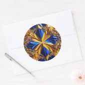 スウェーデンカラー付きステッカーデザイン ラウンドシール (封筒)