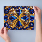 スウェーデンカラー付きフライヤーデザイン チラシ (手)