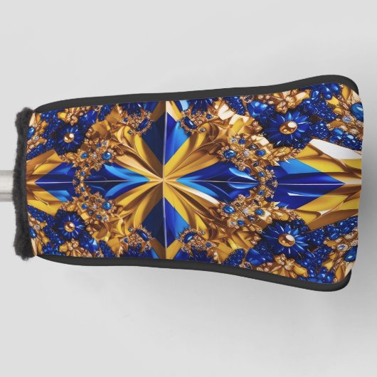 スウェーデンカラー付ゴルフパターカバーデザイン ゴルフヘッドカバー (正面)