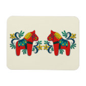 スウェーデンクリスマスダラホーススカンジナビアの双子 マグネット (横)