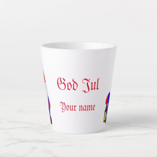 スウェーデンクリスマス格言 カフェラテマグ (正面)