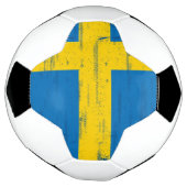 スウェーデングランジ国旗 サッカーボール (回転)