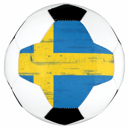 スウェーデングランジ国旗 サッカーボール (正面)