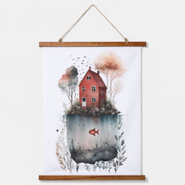 スウェーデンコテージ 吊り下げ型タペストリー