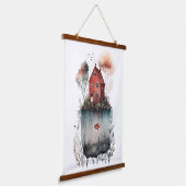 スウェーデンコテージ 吊り下げ型タペストリー (傾斜あり)