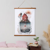 スウェーデンコテージ 吊り下げ型タペストリー (寝室)