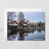 スウェーデンサンボーン湖in冬 シーズンポストカード (正面/裏面)