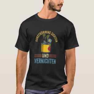 スウェーデンスウェーデンの魚専門シュールームミンプケfi tシャツ