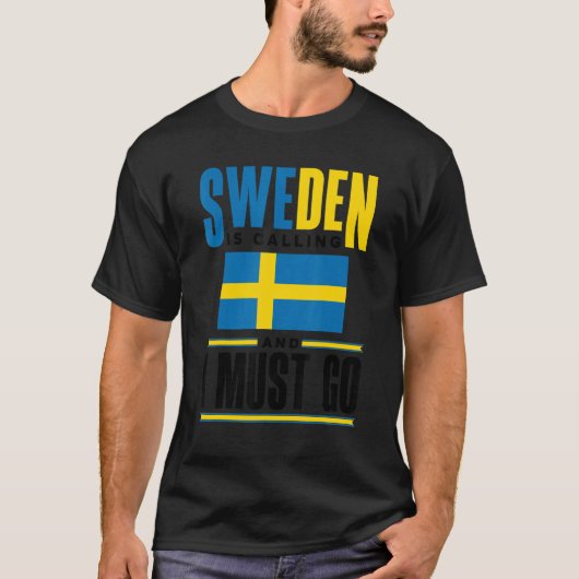 スウェーデンスウェーデン国旗スウェーデンが1を Tシャツ (正面)