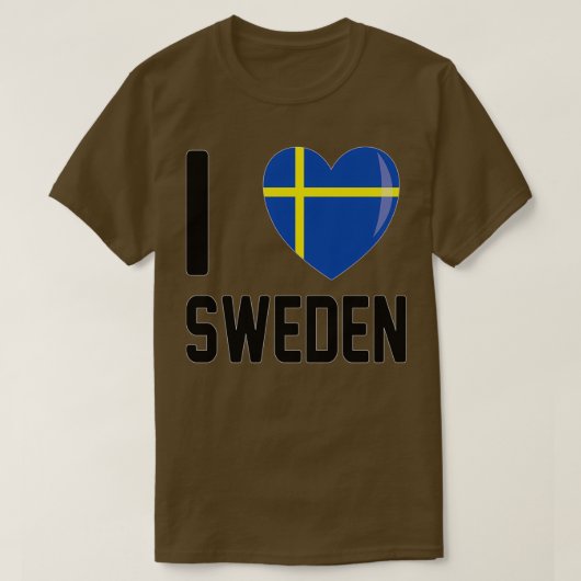 スウェーデンスカンジナビア国旗 Tシャツ (デザイン正面)