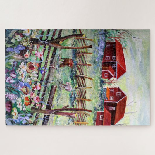 スウェーデンスタグガファームスカンジナビアファームハウス  ジグソーパズル (横)