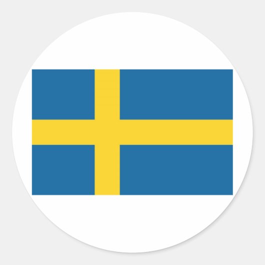 スウェーデンステッカー ラウンドシール (正面)