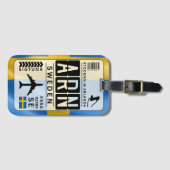 スウェーデンストックホルムARN空港ラゲッジタグ ラゲッジタグ (正面横)