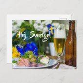 スウェーデンストックホルムHej Sverige Postcrossing ポストカード (正面/裏面)