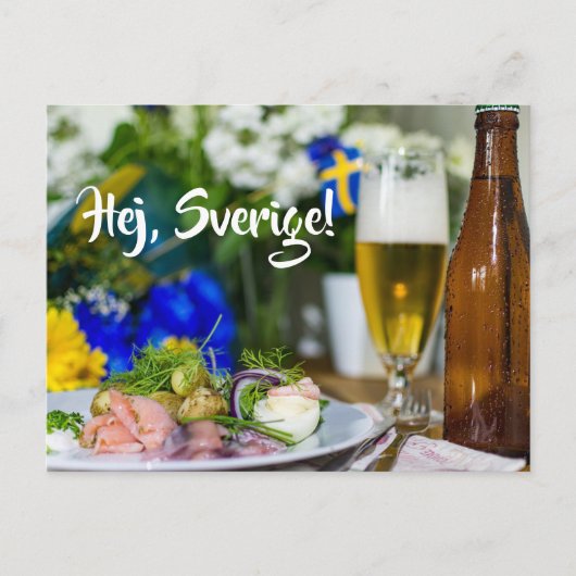 スウェーデンストックホルムHej Sverige Postcrossing ポストカード (正面)