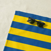 スウェーデンストライプウクライナ国旗の線パターン ビーチタオル (インサイチュ)