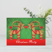 スウェーデンストローヤギクリスマスホリデーパーティカスタムー 招待状 (スタンド正面)