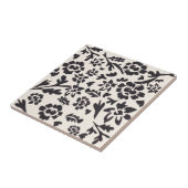 スウェーデンタイル黒ベビー花 タイル (側面)