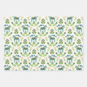 スウェーデンダラウズティール（緑がかった色） ラッピングペーパーシート (正面2)