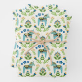 スウェーデンダラウズティール（緑がかった色） ラッピングペーパーシート (インサイチュ)