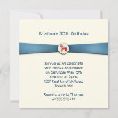 スウェーデンダラウマースパーティーブルーリボン 招待状 (裏面)