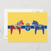 スウェーデンダラコートオブアームズ ポストカード (正面/裏面)