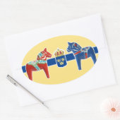 スウェーデンダラコートオブアームズ 楕円形シール (封筒)