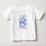 スウェーデンダラホースインジゴブルーベビーTシャツ ベビーTシャツ<br><div class="desc">スイッ伝統的チクルブルーのスウェーデンのダラ馬イラストレーション。小さなバイキングに最適。</div>