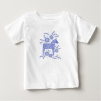 スウェーデンダラホースインジゴブルーベビーTシャツ
