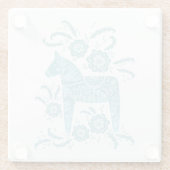 スウェーデンダラホースグリーンとホワイトガラスコースター ガラスコースター (裏面)