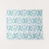 スウェーデンダラホースグリーンアンドホワイトタペストリー タペストリー (正面(横))