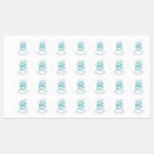 スウェーデンダラホースグリーンアンドホワイト名前をカスタムする ラベル (シート)