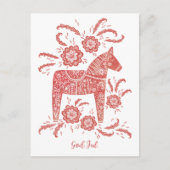 スウェーデンダラホースゴッドJulホリデーハガキ シーズンポストカード (正面)