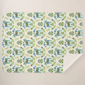 スウェーデンダラホースズティール（緑がかった色）シェルパブランケット シェルパブランケット (正面(横))