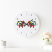 スウェーデンダラホースツイン ラージ壁時計 (ホーム)